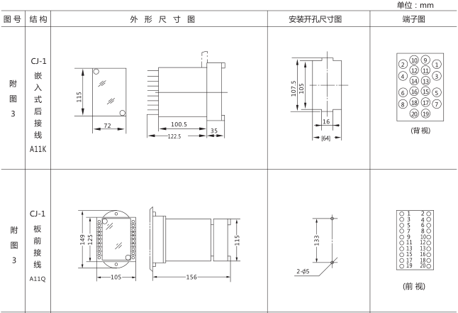 SS-51時(shí)間繼電器外形及開孔尺寸圖片一 SS-51時(shí)間繼電器外形及開孔尺寸圖片一