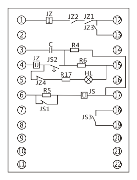 DH-3重合聞裝置內(nèi)部接線(xiàn)